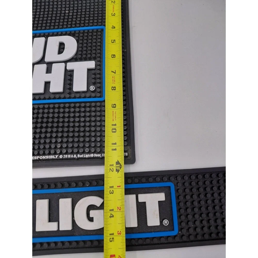 Lot of 3 Bud Light Beer Rubber Bar Spill Mats NFL